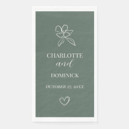 フォレストグリーンミニマルフローラ結婚ズ