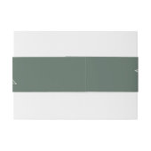 フォレストグリーンミニマルフローラ結婚式招待状ベル 招待状ベリーバンド (裏面例)