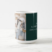 フォレストグリーンメリークリスマスフォトマグカップ コーヒーマグカップ (中央)