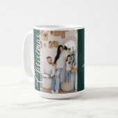 フォレストグリーンメリークリスマスフォトマグカップ コーヒーマグカップ (正面左)