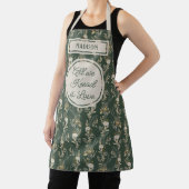 フォレストグリーンモダンネームホリデイ エプロン (インサイチュ)