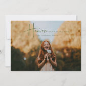 フォレストグリーンモダンホリデーフォトカード シーズンカード (正面)