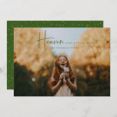 フォレストグリーンモダンホリデーフォトカード シーズンカード (正面/裏面)