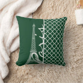 フォレストグリーンモロッコクローバー；パリ クッション (ブランケット)