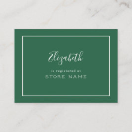 フォレストグリーンレジストリエンクロージャカード エンクロージャーカード