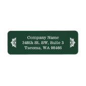 フォレストグリーン会社の休日の郵送先住所 ラベル (正面)