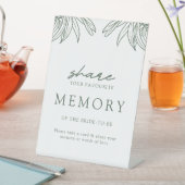 フォレストグリーン共有Aメモリブライダルシャワー標識 台座サイン (インサイチュ)