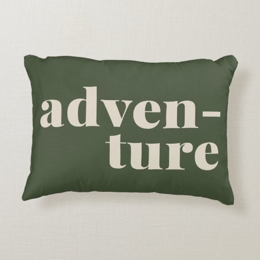 フォレストグリーン感動的での冒険引用文 アクセントクッション (裏面)
