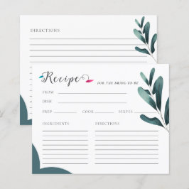 フォレストグリーン書道レシピブライダルシャワー