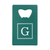 フォレストグリーン枠モノグラム クレジットカード栓抜き (裏面)