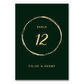 フォレストグリーン素朴金ゴールドサ結婚イクル テーブルナンバー (裏面)