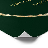 フォレストグリーン素朴金ゴールドサ結婚ークルへようこそ ポスター (角)