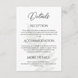 フォレストグリーン結婚シダの詳細囲いカード エンクロージャーカード