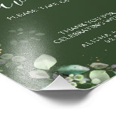 フォレストグリーン結婚式の引き出物標識 フォトプリント (角)