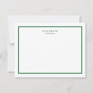 フォレストグリーン縁どモダンシンプル ノートカード