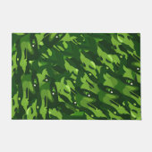 フォレストグリーン軍隊迷彩パターン ドアマット (正面)