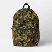 フォレストグリーン迷彩柄 プリントバックパック (正面)