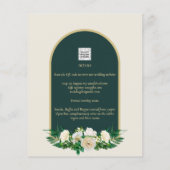 フォレストグリーン金ゴールドホワイトローズウィンターウェディング チラシ (裏面)