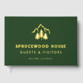フォレストグリーン金ゴールドマウンテンズパインズBnBレンタルキャビン ゲストブック (正面)