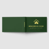 フォレストグリーン金ゴールドマウンテンズパインズBnBレンタルキャビン ゲストブック (全面)