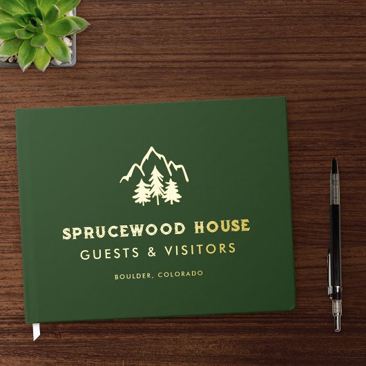 フォレストグリーン金ゴールドマウンテンズパインズBnBレンタルキャビン ゲストブック
