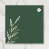 フォレストグリーン金ゴールドリーフギフトラベル フェイバータグ (裏面)