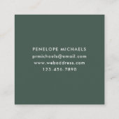 フォレストグリーン離れ赤面グリッド（写真） スクエア名刺 (裏面)