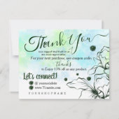 フォレストグリーン-ご注文のカードをありがとうございます サンキューカード (正面)