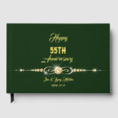 フォレストグリーン ゴールドホイル 結婚記念日 ゲストブック (正面)