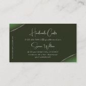 フォレストグリーン(シルバーデコールダイヤモンド付きらめく) 名刺 (裏面)