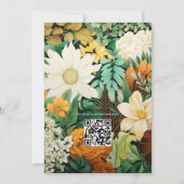 フォレストグリーン、チョコレートブラウン、クラフトブラウン結婚ズ 招待状 (裏面)