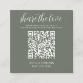フォレストグリーン |共有ラブQRコード エンクロージャーカード (正面)