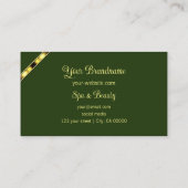 フォレストグリーン(写真ファンシー金ゴールド華美ストライプ) 名刺 (裏面)
