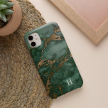 フォレストグリーン&銅大理石モノグラム Case-Mate iPhone 14ケース<br><div class="desc">シックな電話ケースは、銅の箔のベールで豊かな森の緑の大理石の背フェイク景パターンを備えている。イニシャルのモノグラム独身のでパーソナライズクラシックレタリング。</div>