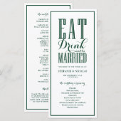 フォレストグリーン Eat Drink and be Married ウェディング プログラム (正面/裏面)