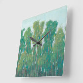 フォレストグリーンII スクエア壁時計 (傾斜)