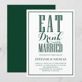 フォレストグ食べリーン、ドリンクとビー結婚したズ 招待状