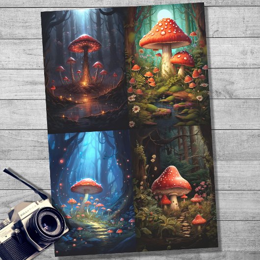 フォレストコラージュ1デコページ紙 薄葉紙