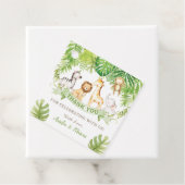 フォレストサファリジャングルアニマルベビーシャワー誕生日 フェイバータグ (インサイチュ)