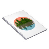 フォレストサンセット自然松の木 ノートブック (右側)