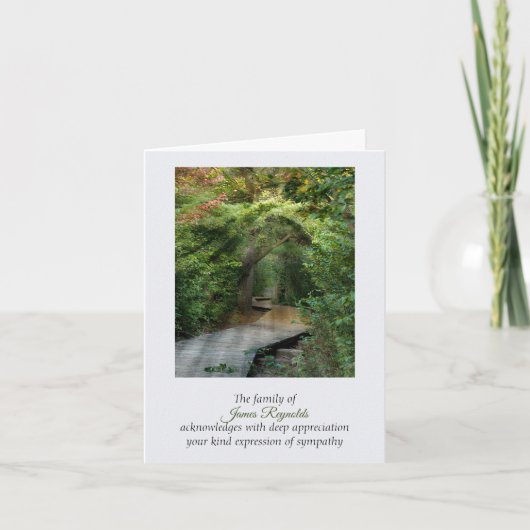 フォレストサンビーム悔やみや弔慰サンキューカード カード (正面)