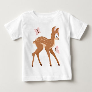 フォレストシリーズファウズベビー鹿ガール ベビーTシャツ