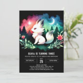 フォレストシンプルウルフ誕生日 招待状 (スタンド正面)