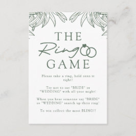 フォレストシンプルグリーン植物花嫁と言わない エンクロージャーカード