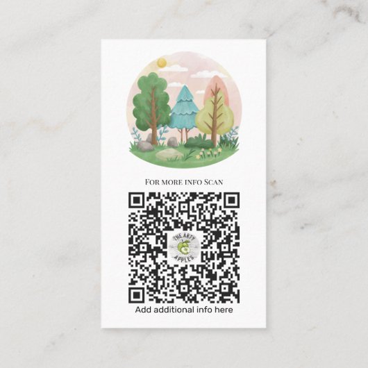 フォレストスクール – 屋外インスパイア用自然デザイン 名刺 (裏面)