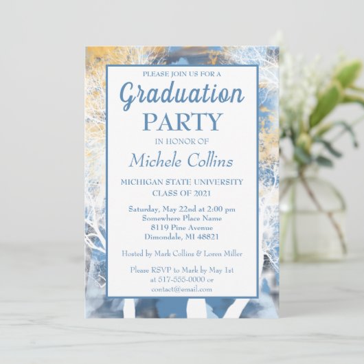 フォレストスタイリッシュサンセットパーティの招待状 招待状 (スタンド正面)