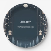 フォレストスターズスノーブライトウィンターブライダルシャワー ペーパープレート (正面)