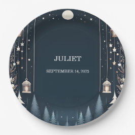 フォレストスターズスノーブライトウィンターブライダルシャワー ペーパープレート