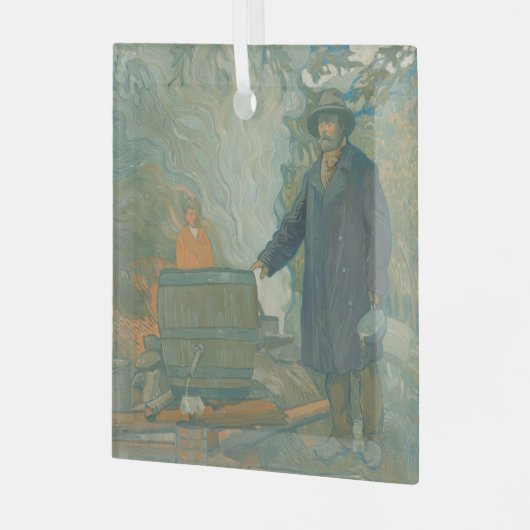 フォレストスティルムーンシナーズホワイト稲妻酒 ガラスオーナメント (正面左)