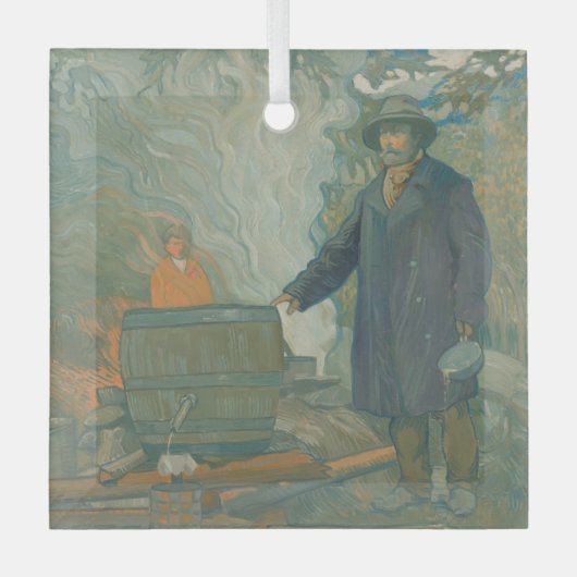 フォレストスティルムーンシナーズホワイト稲妻酒 ガラスオーナメント (正面)